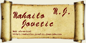 Mahailo Jovetić vizit kartica